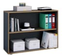 VCM Holzregal Salia 2-fach Anthrazit Büroregal mit variablem Fachboden Bild 4