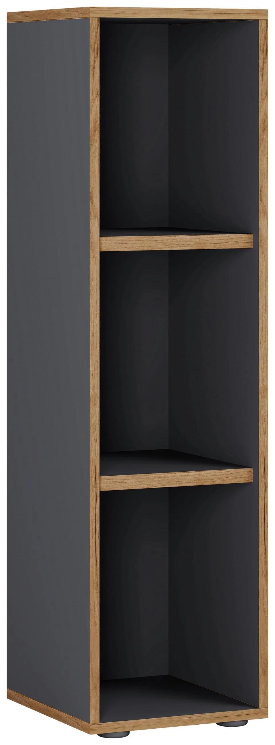 VCM Holzregal Salia 3-fach Anthrazit Platzsparendes Büroregal - Bild 2