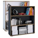 VCM Bücherregal Salia 3-fach Anthrazit Holz Büroregal Bild 1