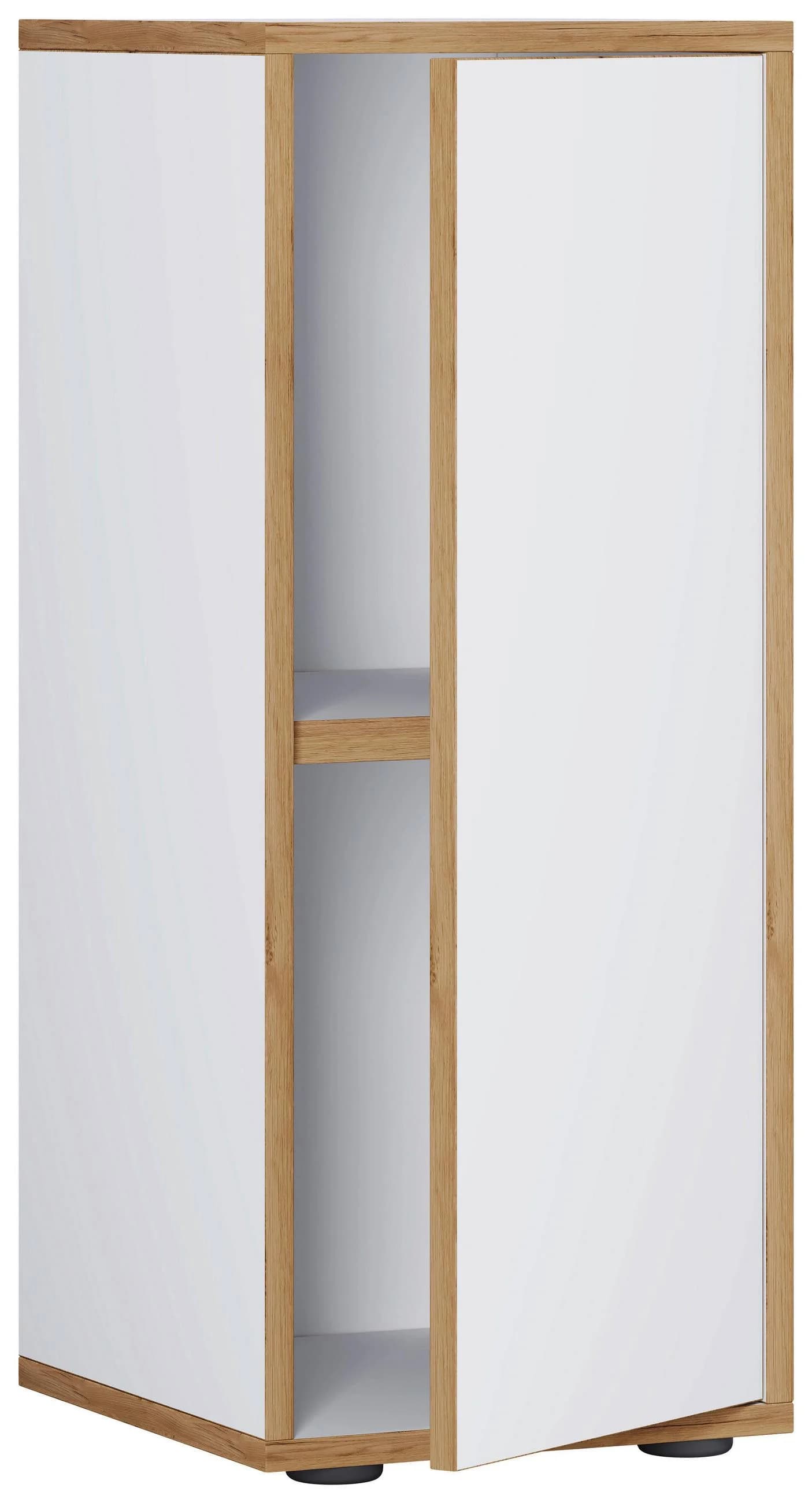 VCM Aktenschrank Salia Weiß Holz 2-fach mit Drehtür - Bild 2