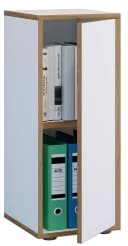 VCM Aktenschrank Salia Weiß Holz 2-fach mit Drehtür Bild 3