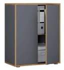 VCM Aktenschrank Salia 2-fach Anthrazit Holz Büroschrank Bild 2