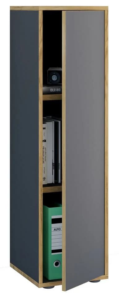 VCM Aktenschrank Salia 3-fach Anthrazit Holz mit Drehtür - Bild 3