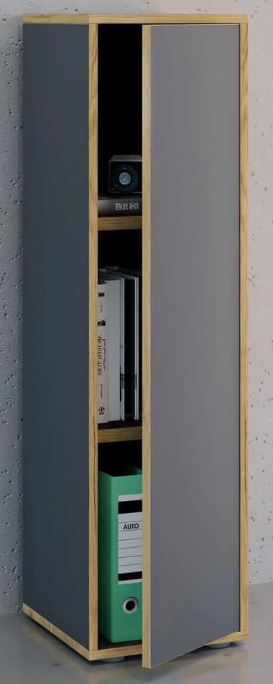 VCM Aktenschrank Salia 3-fach Anthrazit Holz mit Drehtür - Bild 4