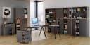VCM Aktenschrank Salia 3-fach Anthrazit Holz mit Drehtür Bild 5