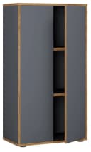 VCM Aktenschrank Salia 3-fach Anthrazit Holz mit Drehtüren Bild 2