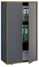 VCM Aktenschrank Salia 3-fach Anthrazit Holz mit Drehtüren Bild 3