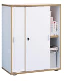 VCM Aktenschrank Salia 2fach Weiß Schiebetüren Bild 2