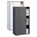 VCM Aktenschrank Salia 3fach Weiß Schiebetüren Bild 1