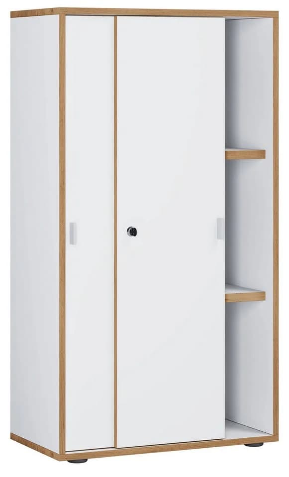 VCM Aktenschrank Salia 3fach Weiß Schiebetüren - Bild 2