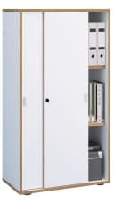 VCM Aktenschrank Salia 3fach Weiß Schiebetüren Bild 3