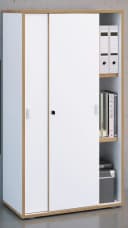 VCM Aktenschrank Salia 3fach Weiß Schiebetüren Bild 4