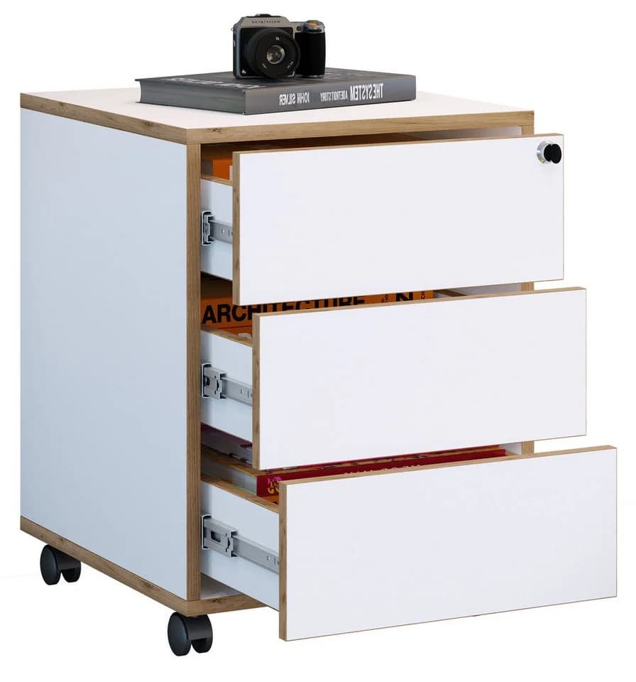 VCM Rollcontainer Beistellcontainer mit drei Schubladen - Bild 3