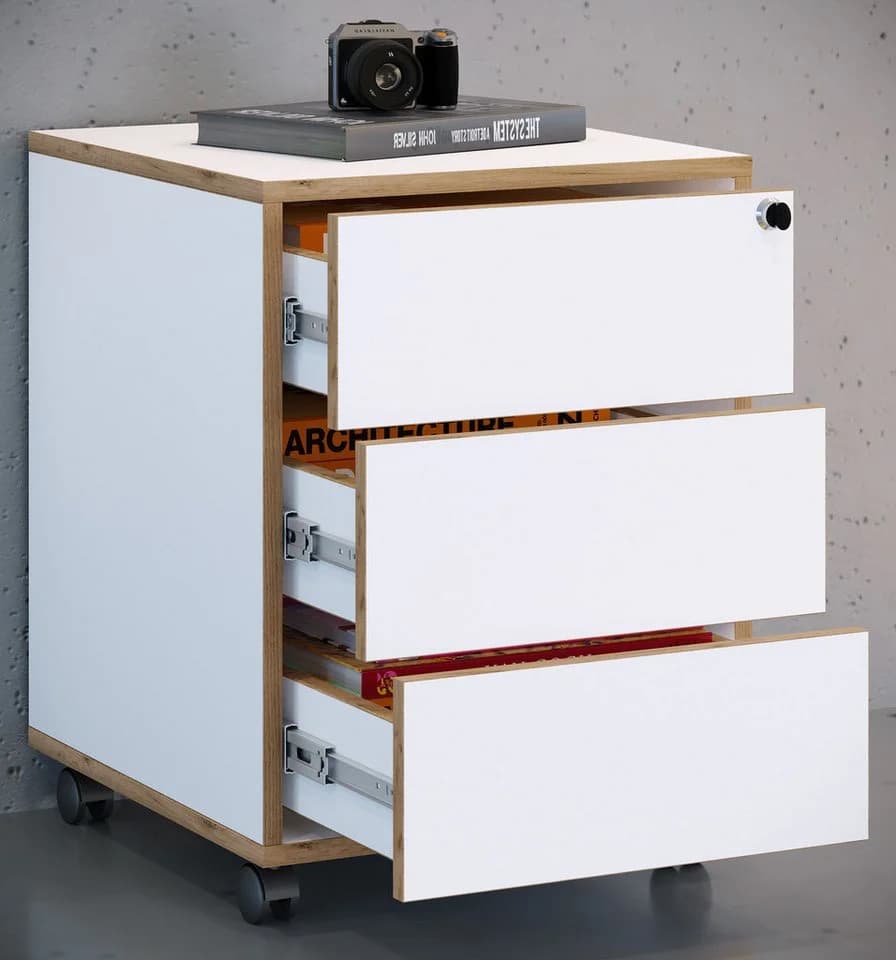 VCM Rollcontainer Beistellcontainer mit drei Schubladen - Bild 4