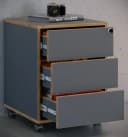 VCM Rollcontainer Salia 3 Schubladen Anthrazit Holz Bild 4