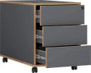 VCM Rollcontainer Salia 3 Schubladen Anthrazit Holz Bild 2