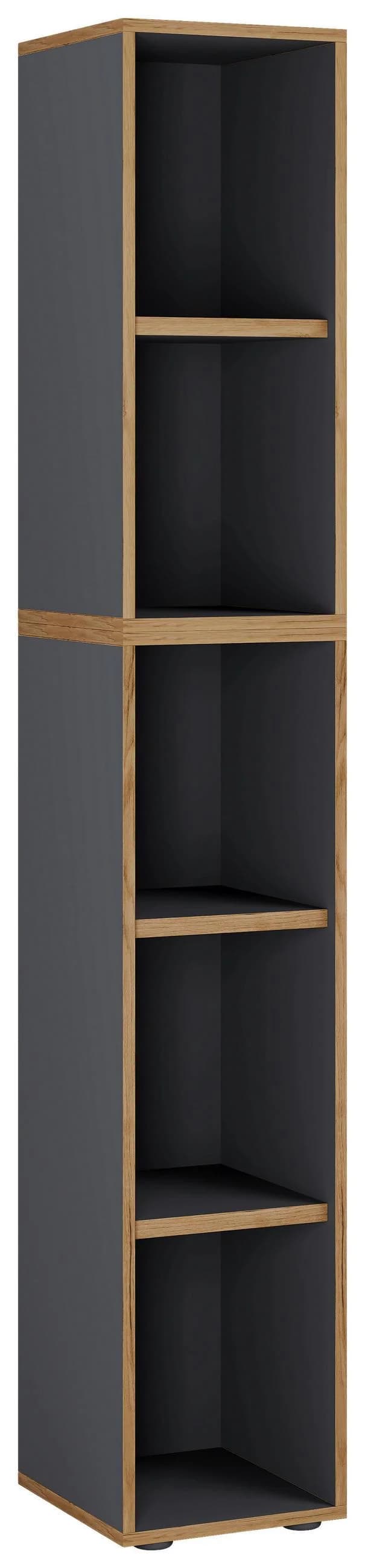 VCM Bücherregal Salia 5fach Schwarz Anthrazit Holzregal Büro - Bild 2