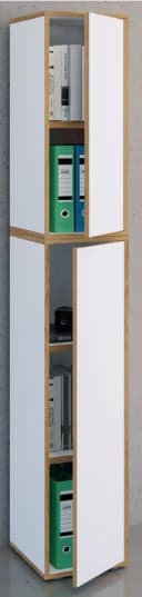 VCM Aktenschrank Salia Weiß 5-fach mit Drehtür Bild 4