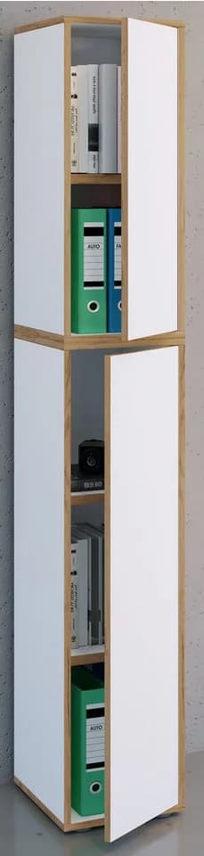 VCM Aktenschrank Salia Weiß 5-fach mit Drehtür - Bild 4