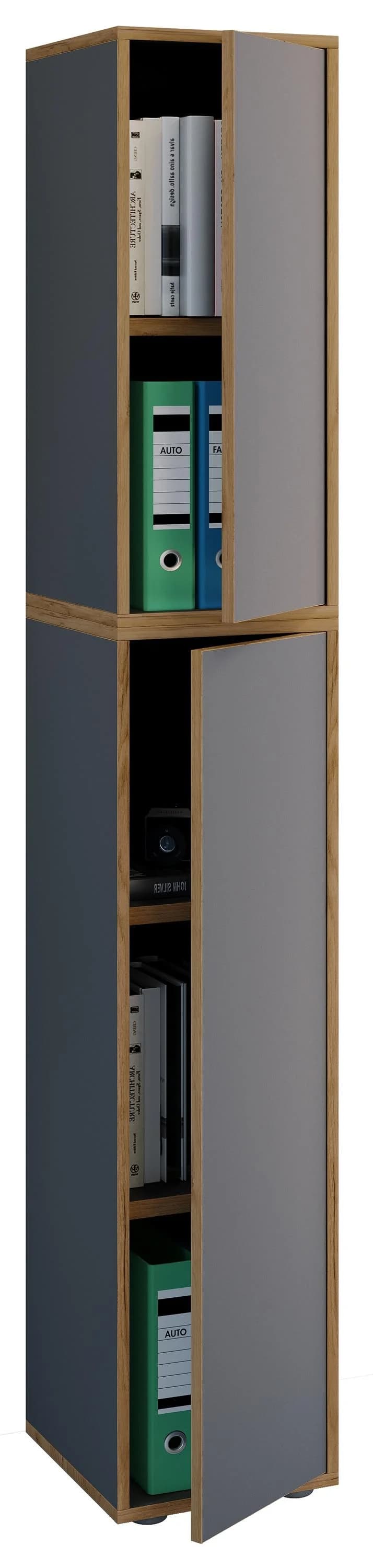 VCM Aktenschrank Salia 5-fach Anthrazit Holz Drehtür - Bild 2
