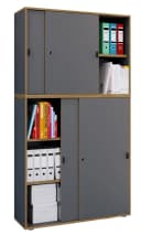 VCM Büroschrank mit 5 Fächern und Schiebetüren Bild 4
