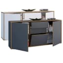 VCM Holz Kommode Sideboard Salia Weiß mit Schubladen und Drehtüren Bild 1