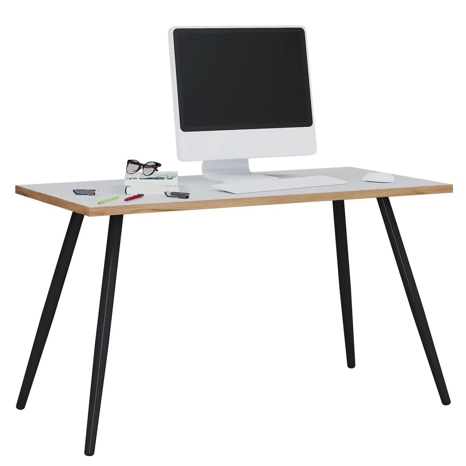 VCM Schreibtisch Salia Skandinavischer Retro Look 110x80 cm