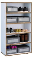 VCM Schuhregal Salia Weiß 5 Fächer Holz Bild 2