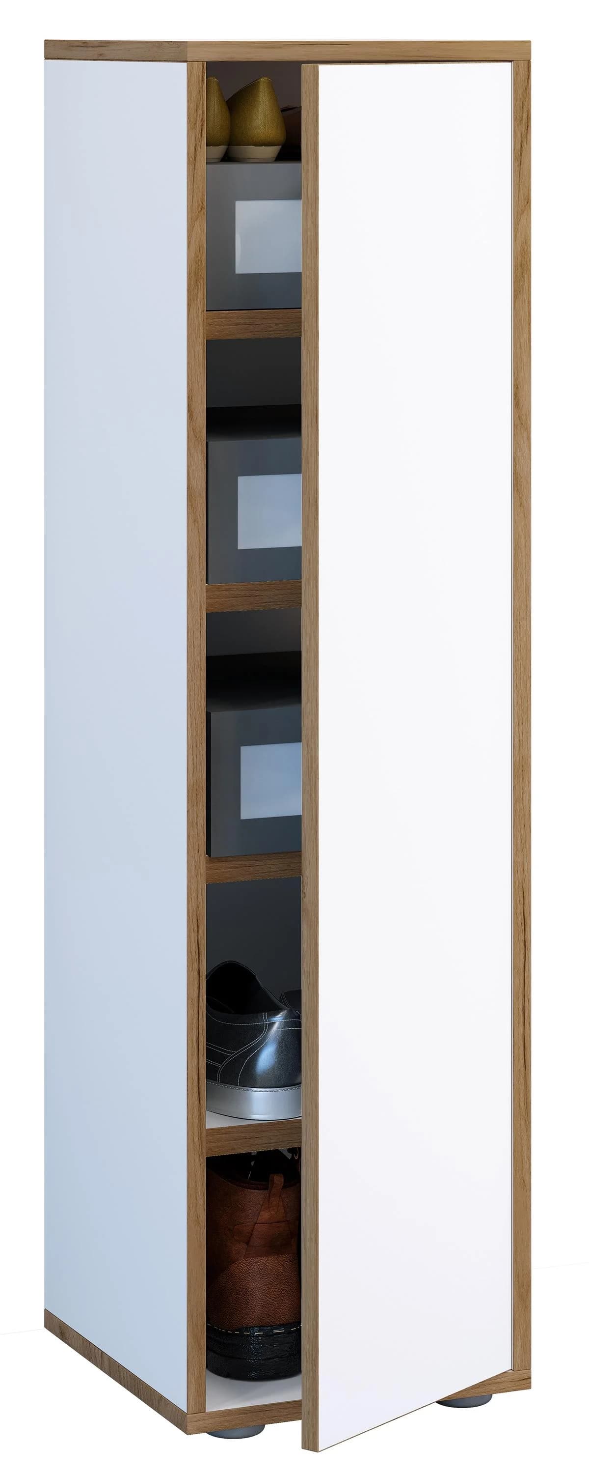 VCM Schuhschrank Salia Weiß 5 Fächer Push-to-Open - Bild 2
