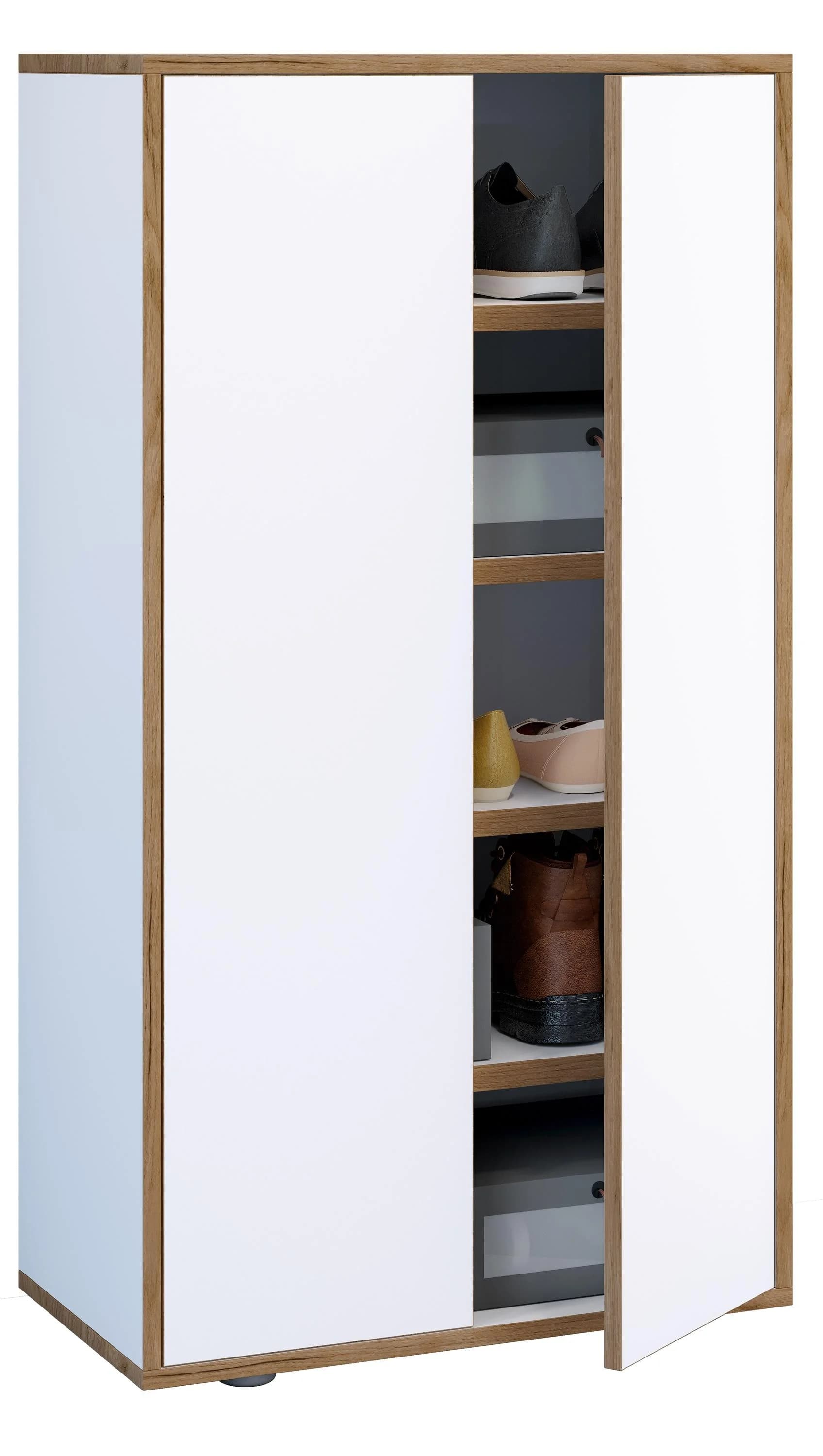 VCM Schuhschrank Salia Weiß 5 Fächer Push-to-open - Bild 2