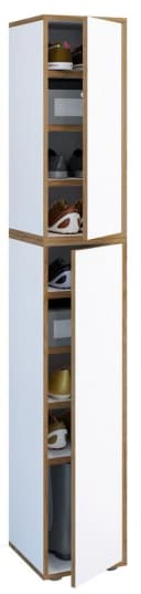 VCM Schuhschrank Salia Weiß 9 Fächer Push-to-Open Bild 3