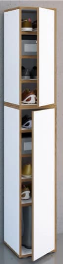 VCM Schuhschrank Salia Weiß 9 Fächer Push-to-Open Bild 4