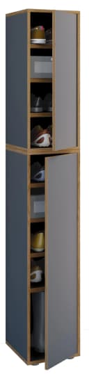 VCM Schuhschrank Salia B30 Anthrazit 9 Fächer Push-to-Open Bild 2