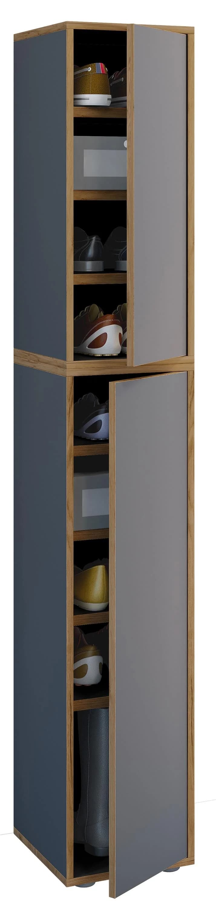 VCM Schuhschrank Salia B30 Anthrazit 9 Fächer Push-to-Open - Bild 2