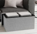 VCM Sitztruhe Boxas Grau Stoff mit Stauraum Bild 4