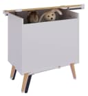 VCM Sitztruhe Bosula L Holz Sitzbank Truhe mit Stauraum Braun/Weiß Bild 2