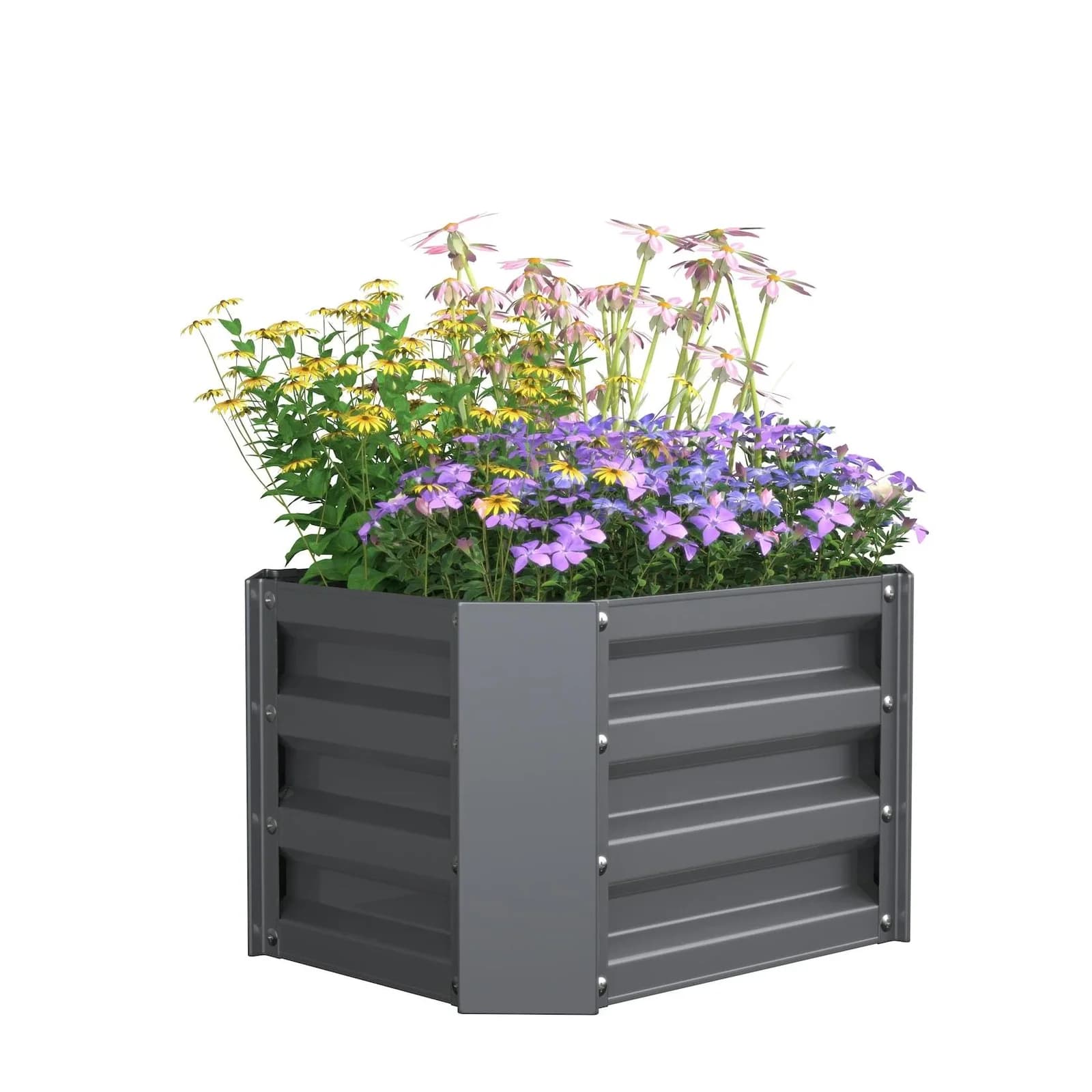 VCM Metall Hochbeet Rechteckig Stehender Pflanzkasten Gartenbeet