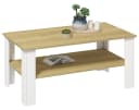 VCM Beistelltisch Disalo 100x55 cm Weiß Honig-Eiche Bild 2