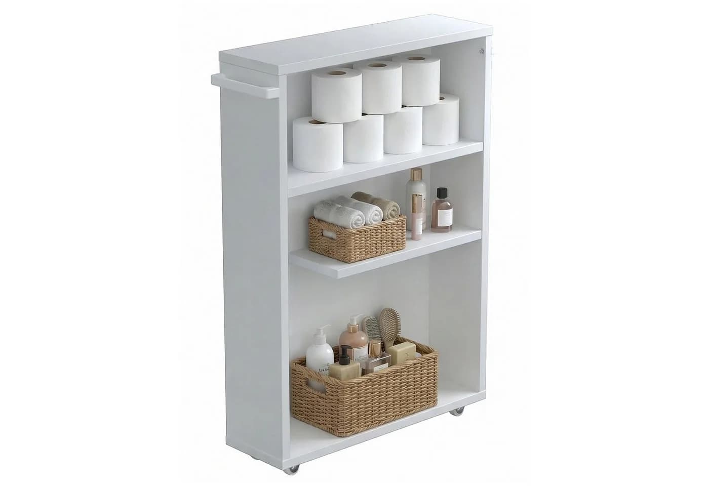 Midischrank VCM Holz Badschrank Nilari 61 x 20 x 45 cm Weiß - Bild 2