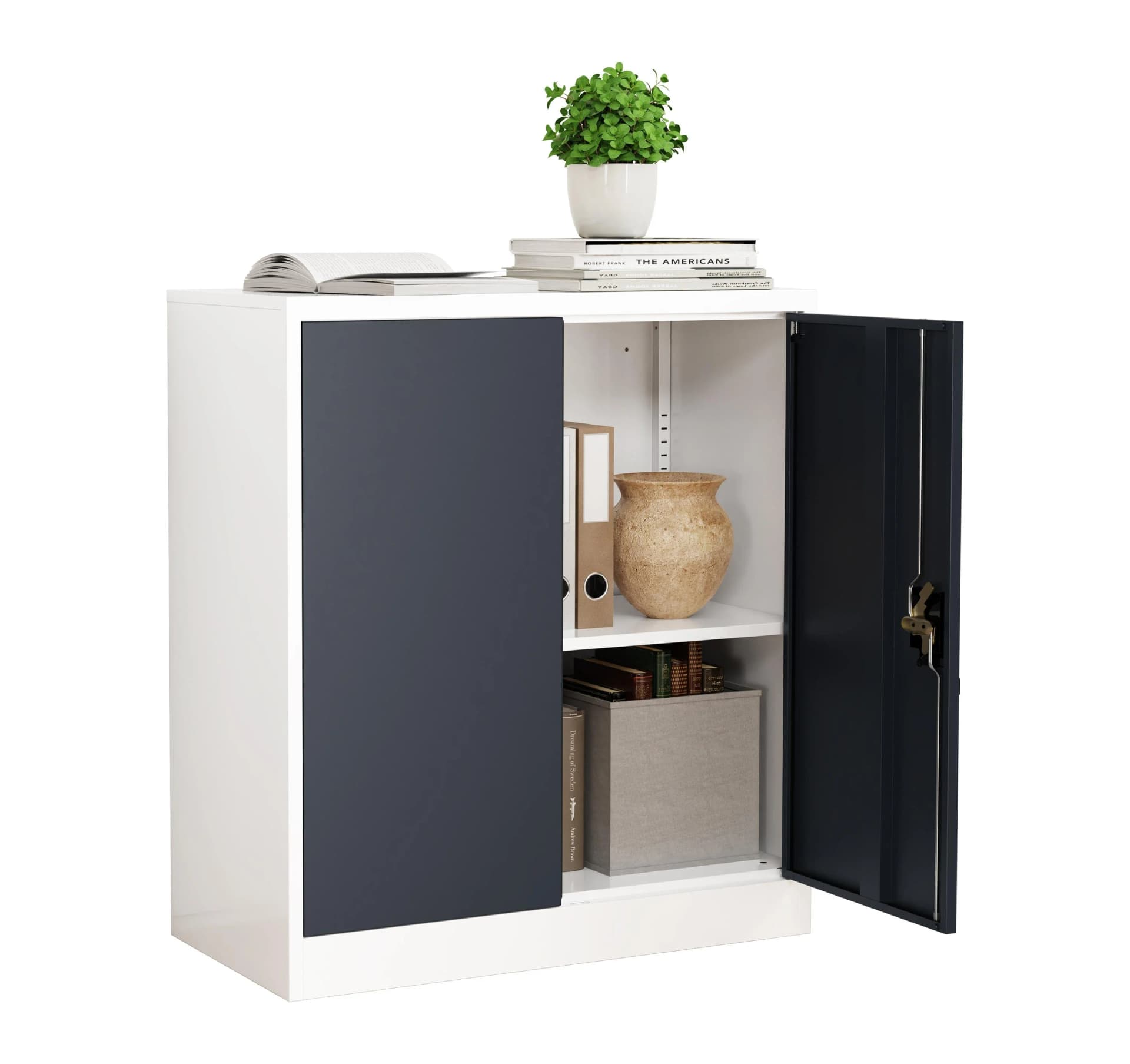 VCM Metall Büroschrank Aktenschrank Büromöbel Stahlschrank - Bild 2