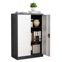 VCM Metall Büroschrank Aktenschrank Büromöbel Stahlschrank abschließbar Flügeltürschrank Malivo 3 fach mit Drehtüren Bild 1