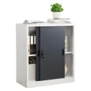 VCM Metall Büroschrank Aktenschrank Büromöbel Stahlschrank abschließbar Bild 1