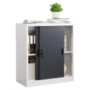VCM Metall Büroschrank Aktenschrank Büromöbel Stahlschrank abschließbar Bild 2