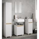 Vcm Midischrank Cosila 85x30x32 cm Anthrazit Honig-Eiche Bild 1