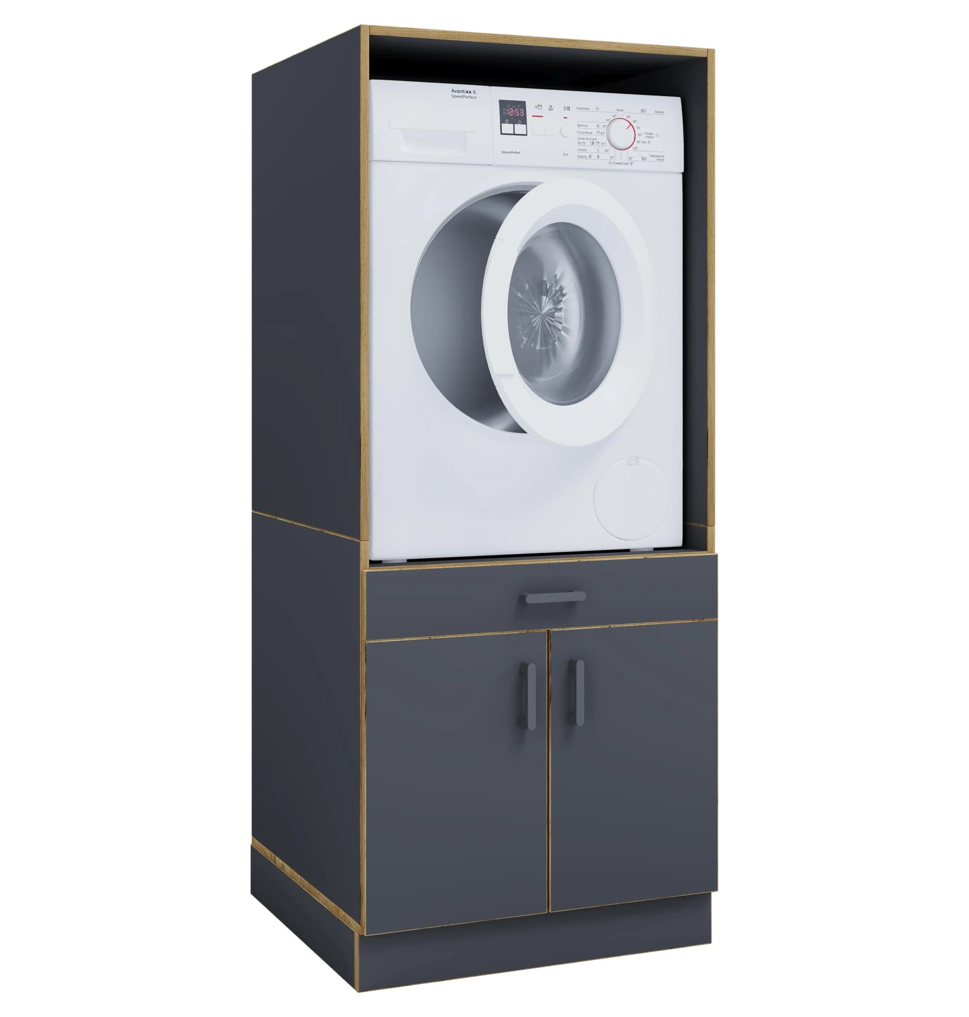 Waschmaschinenumbauschrank VCM Rislo CL XL anthrazit - Bild 2