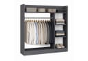 VCM Kleiderschrank Palosa M mit Regal & Stange Anthrazit Bild 2