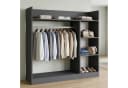 VCM Kleiderschrank Palosa M mit Regal & Stange Anthrazit Bild 5