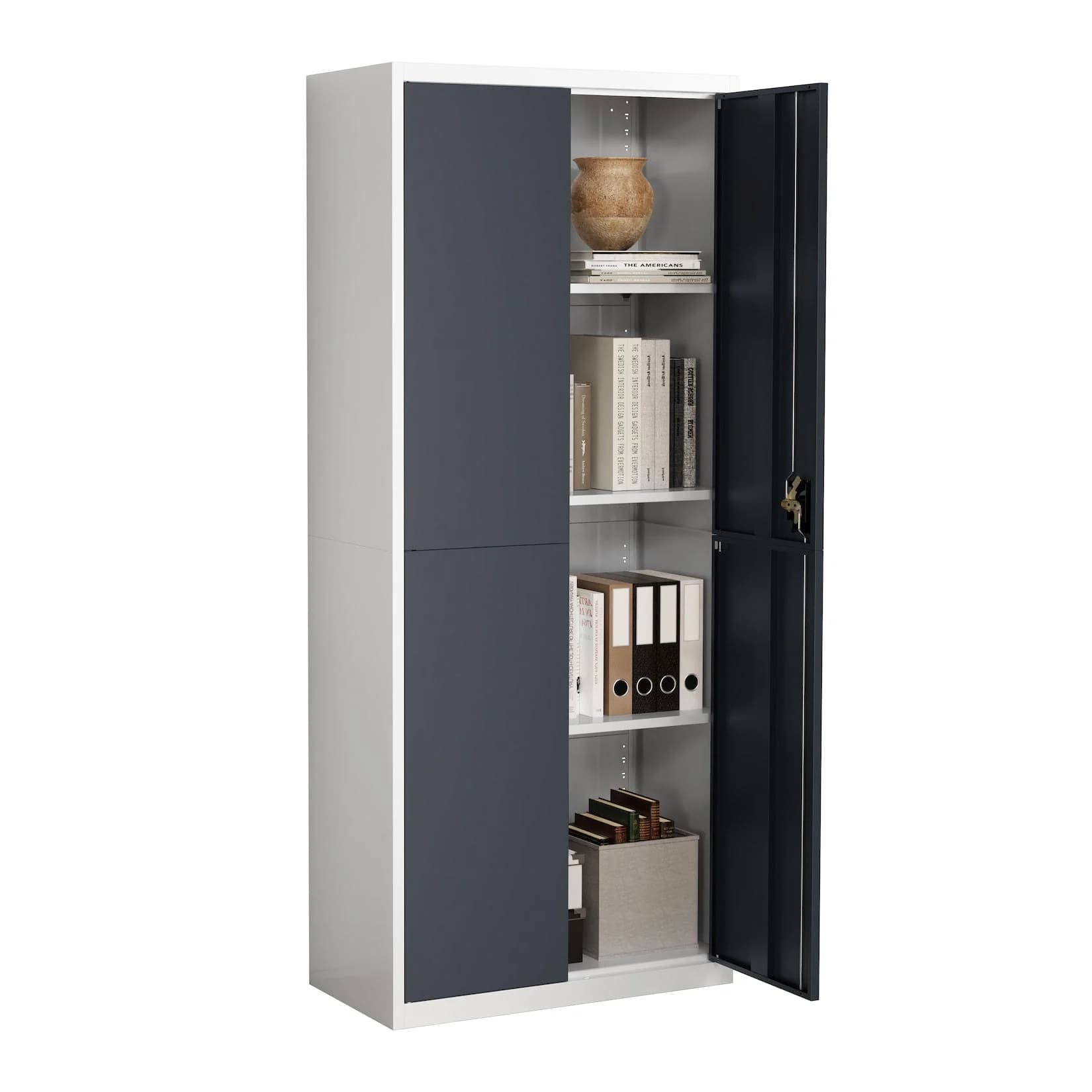VCM Metall Büroschrank Aktenschrank Büromöbel