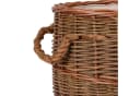 UNUS HOME Kaminholzkorb Weide Rund Braun mit Seilgriffen Bild 5