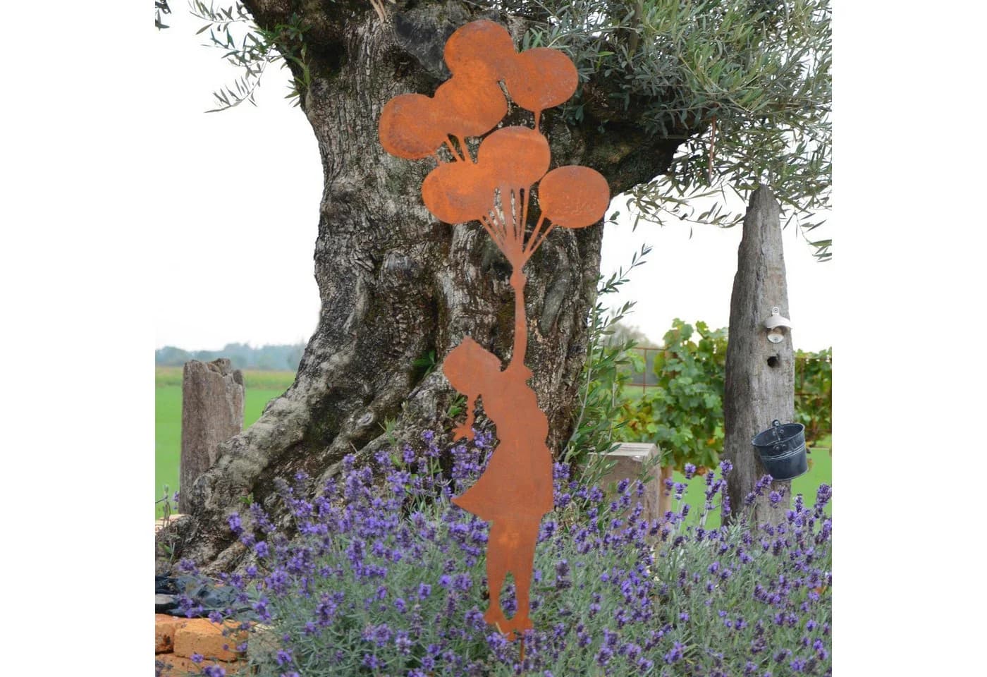 UNUS GARDEN Gartenstecker Mädchen mit Ballons - Bild 5
